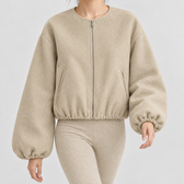 Heidelinde Balloon Sleeve Jacket - Khaki