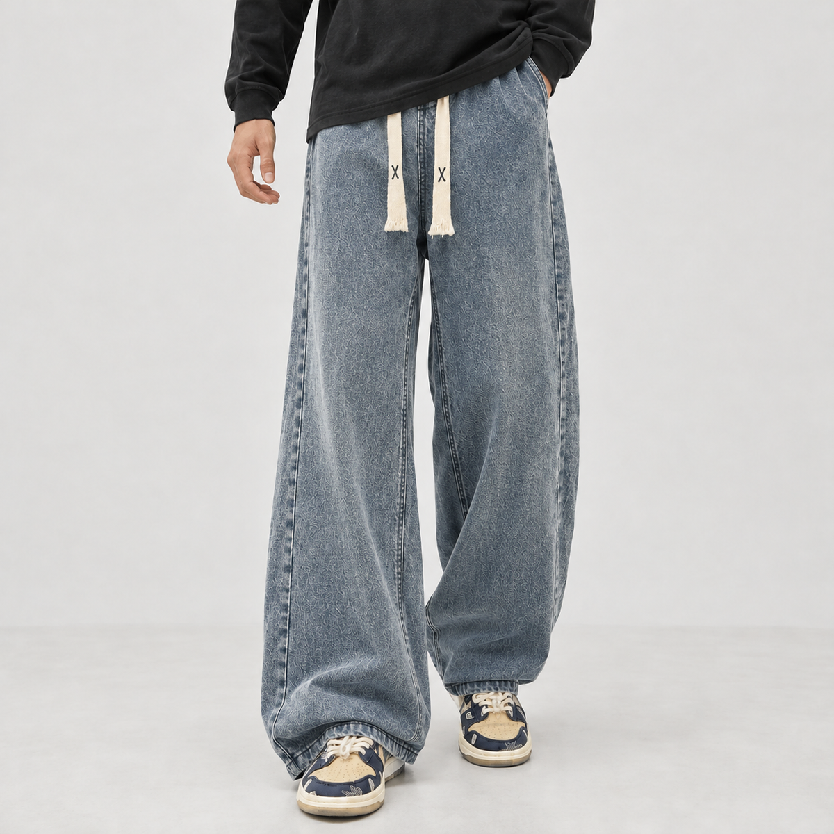 Gottfried Wide Leg Jeans - Retro Blue