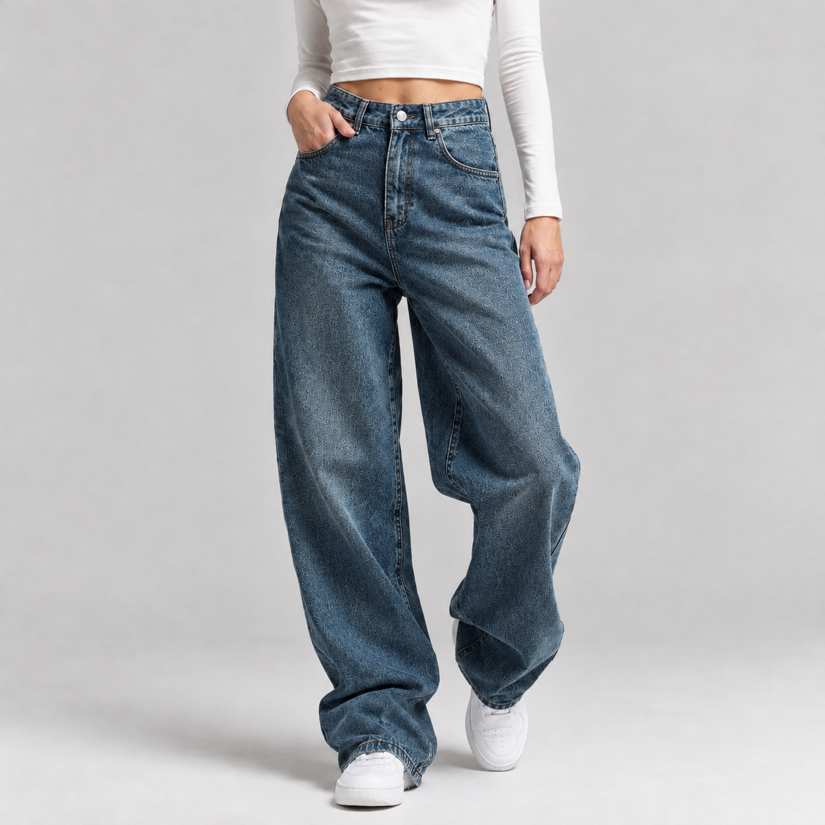 Bianka Wide Leg Jeans - Vintage Blue