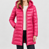 Catarina Cashmere Puffer Jacket - Rose Red