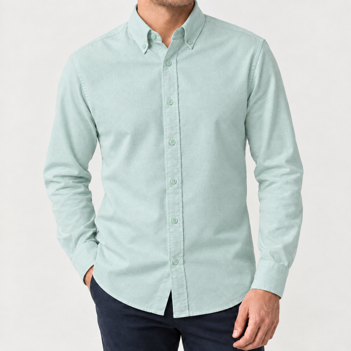 Chandler Button Down Shirt - Light Green