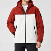 Frederic Colorblock Jacket - Brick Red