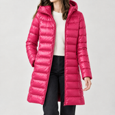 Catarina Cashmere Puffer Jacket - Rose Red