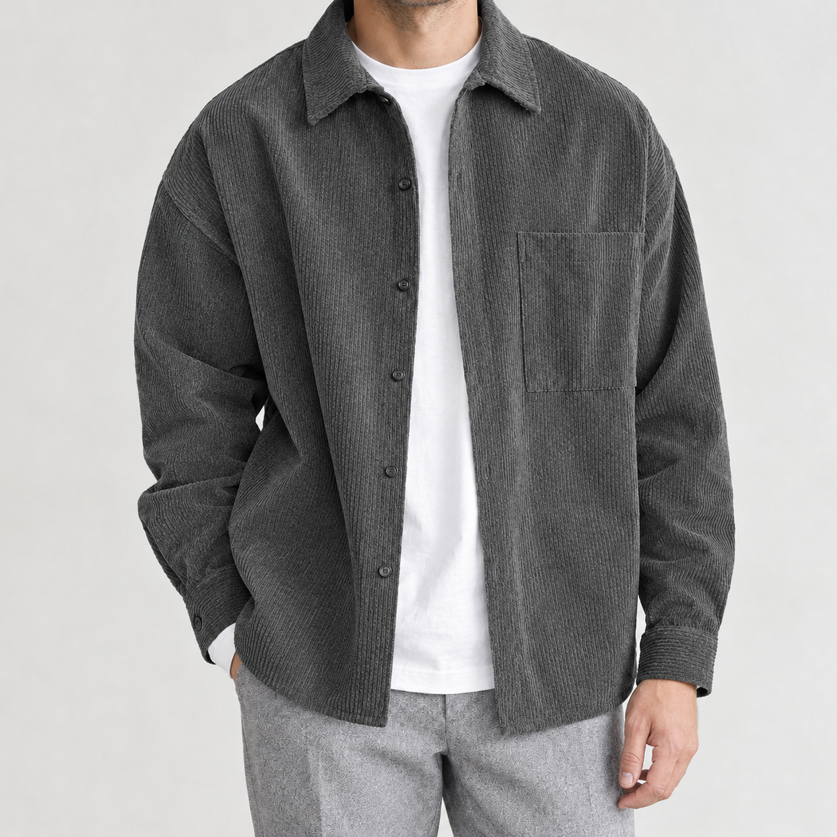 Sebastian Corduroy Jacket - Dark Gray