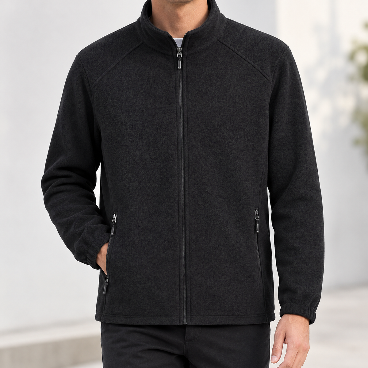 Fridtjof Fleece Jacket - Black Single