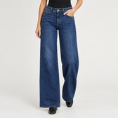 Aurane Wide Leg Jeans - Dark Blue