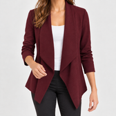 Agnete Draped Jacket - Burgundy