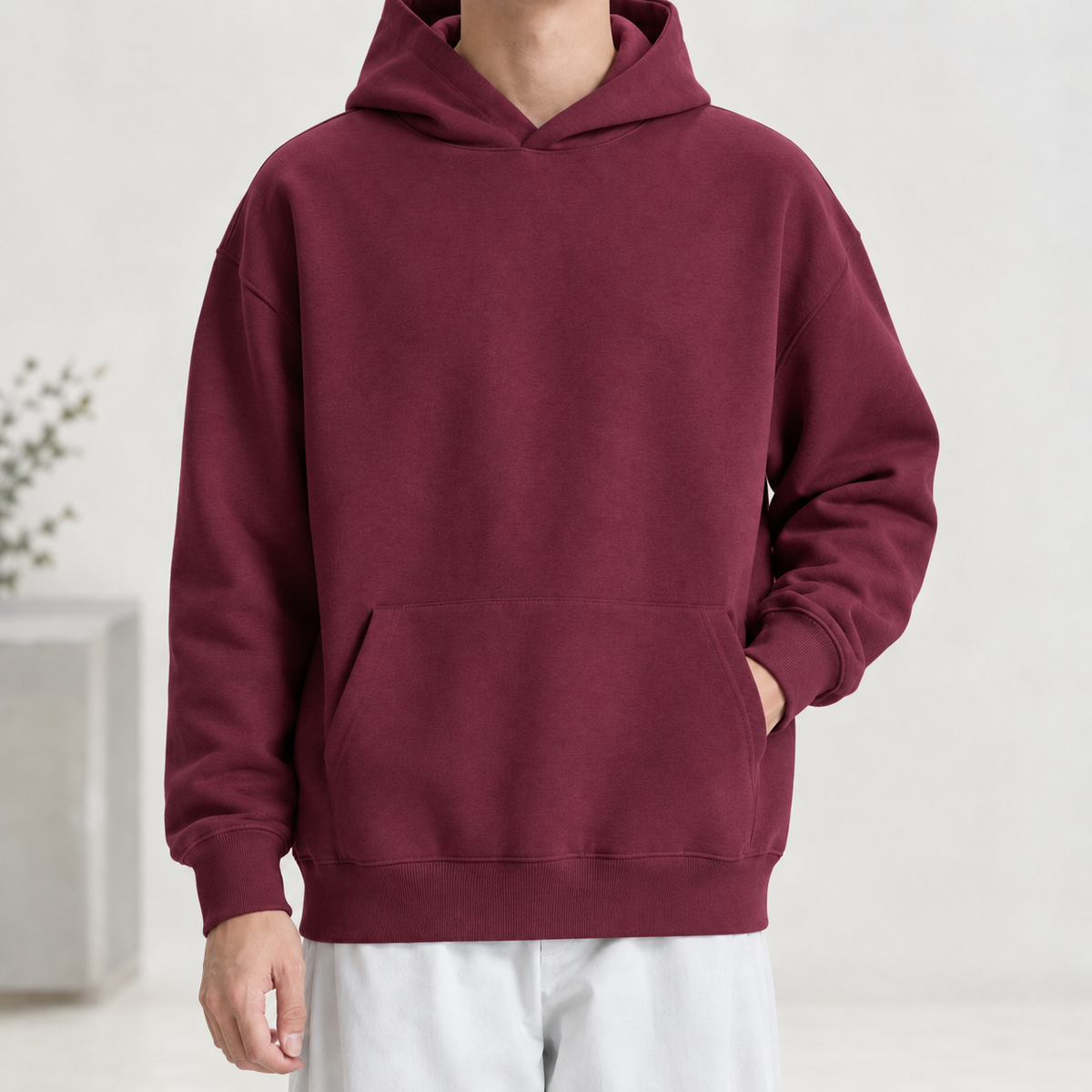Hernan Heavyweight Hoodie - Wine Red