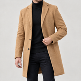 Bjarte Tailored Wool Coat - Khaki