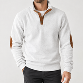 Beat Ribbed Pullover Jacket - White