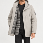 Hubert Hooded Jacket - Silver Gray