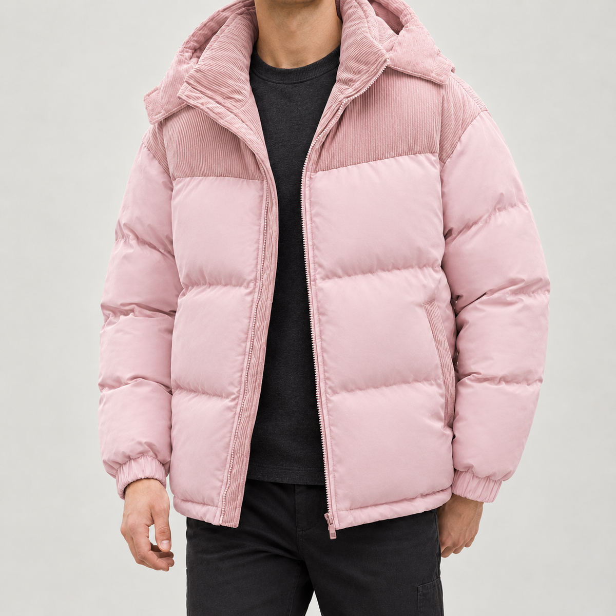 Aasmund Corduroy Puffer Jacket - Pink