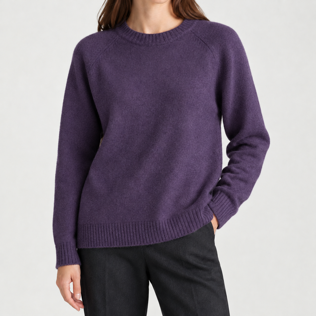 Ferdinanda Crew Neck Sweater - Purple
