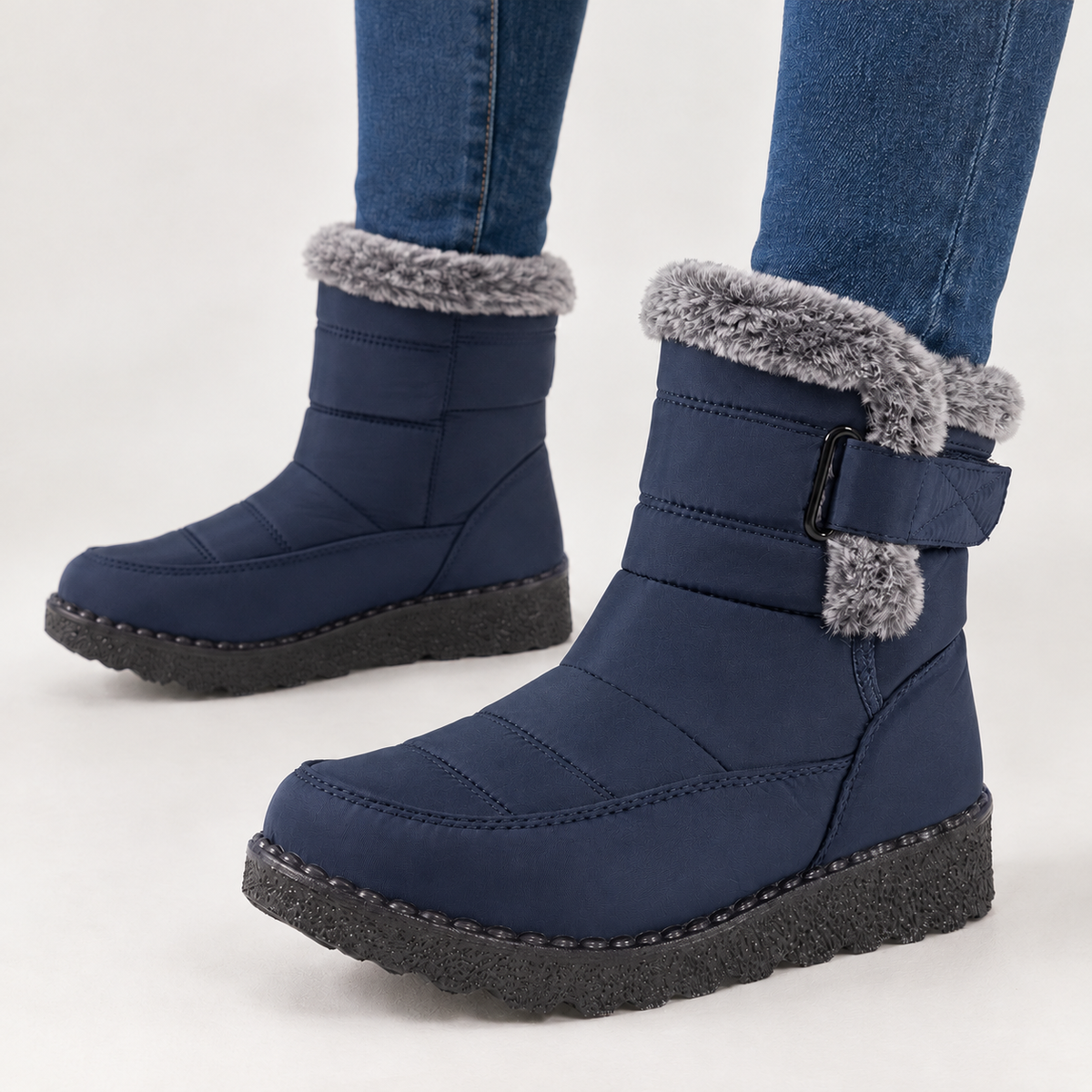 Sanremo Quilted Snow Boots - Blue