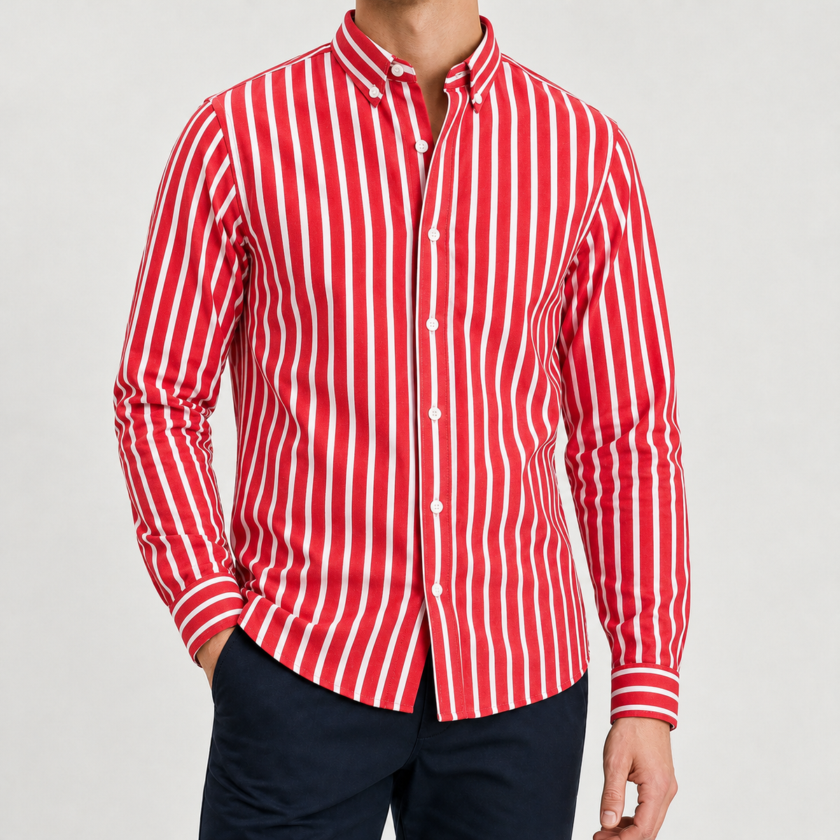 Hippolyte Striped Shirt - Red