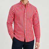 Hippolyte Striped Shirt - Red