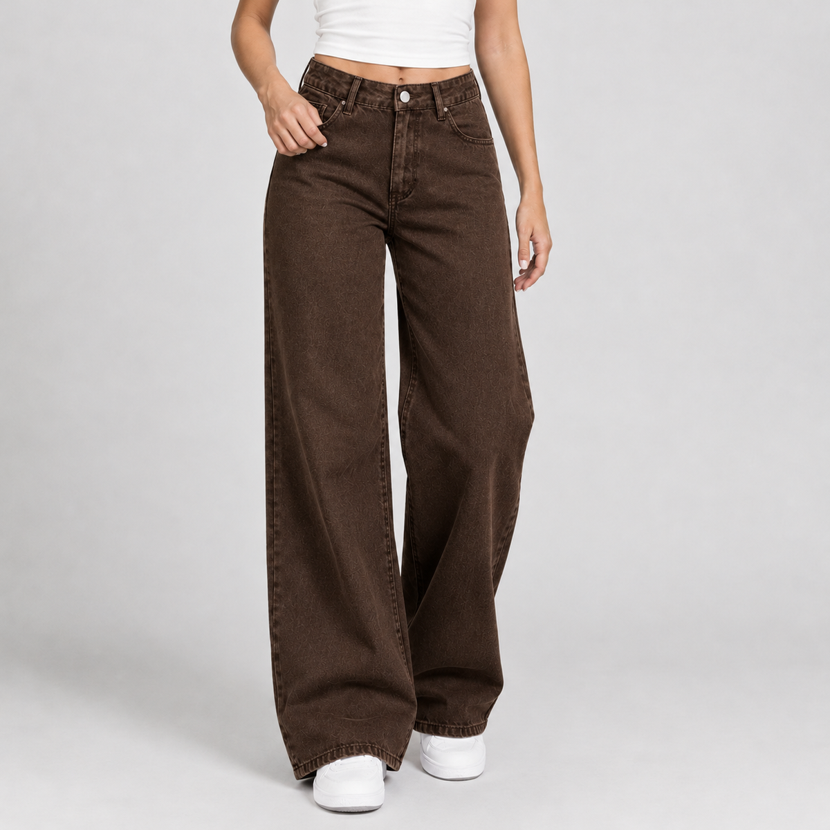 Montserrat High Rise Jeans - Brown