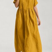 Cremilde Pintuck Maxi Dress - Earthy Yellow