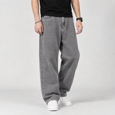 Eduardo Wide Leg Jeans - Gray