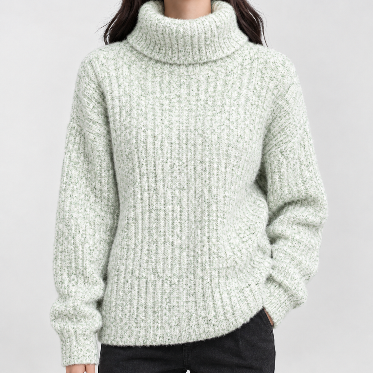 Aurel Roll Neck Sweater - Green