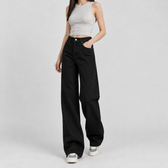 Francine Wide Leg Jeans - Black