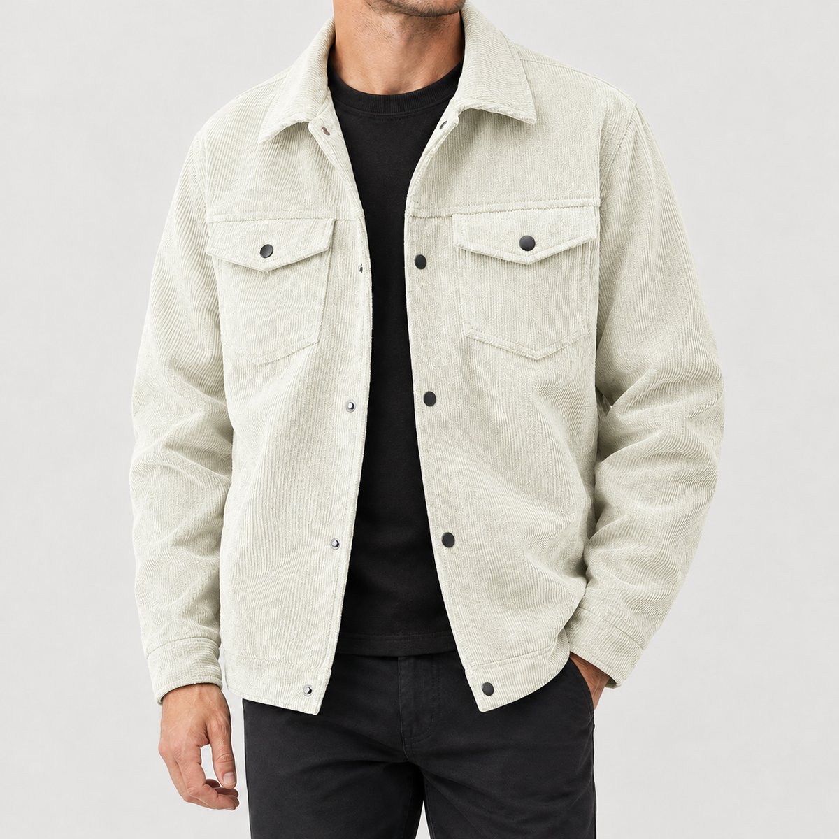 Egill Corduroy Jacket - Off White
