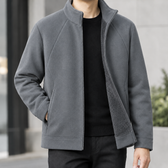 Dimitri Fleece Lined Jacket - Gray No Pattern On The Chest