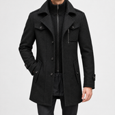 Gebhard Wool Double Coat - Black