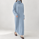 Cyrielle Turtleneck Sweater Dress - Blue