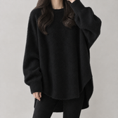 Erminia Oversized Knit Sweater - Black