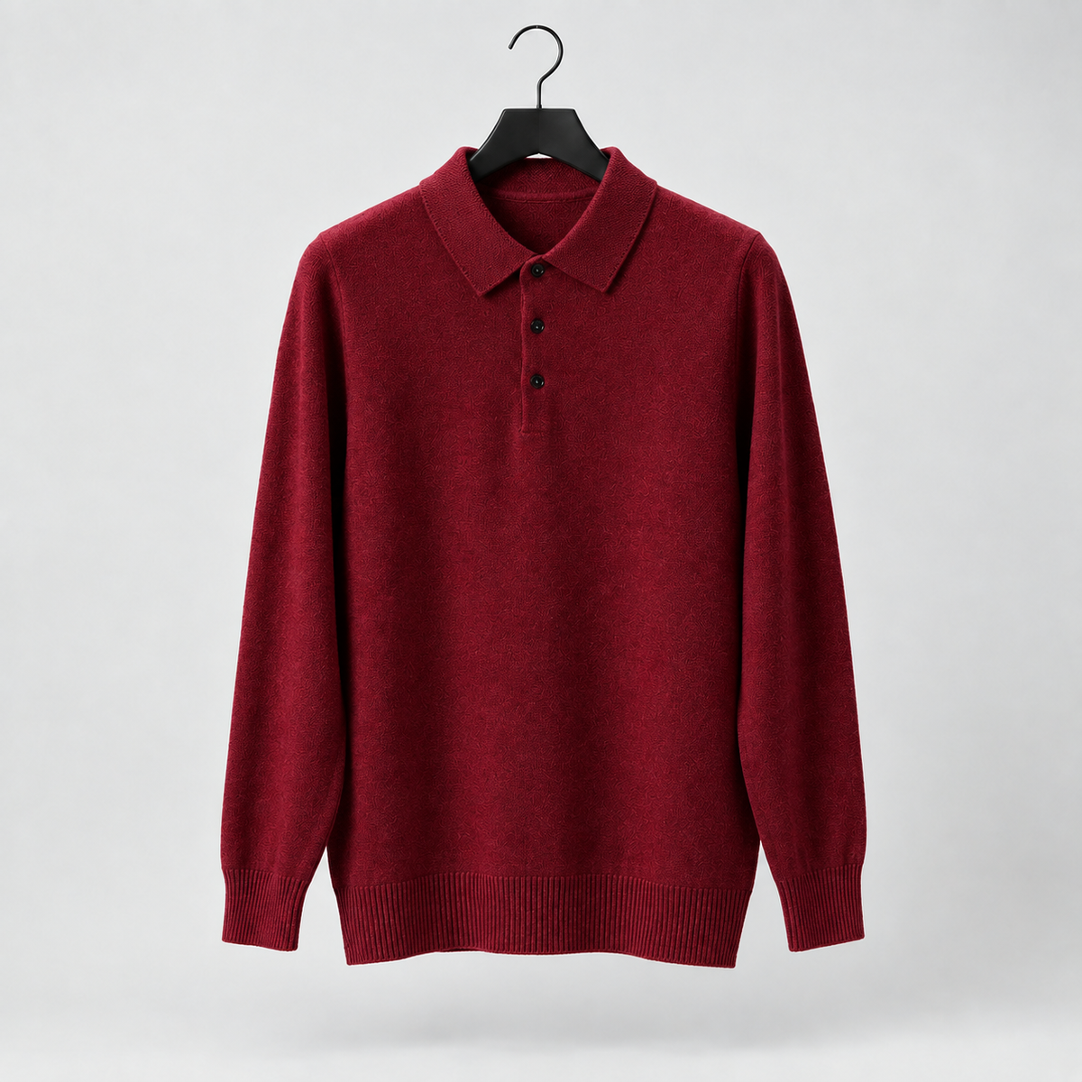 Lucian Polo Sweater - Wine Red