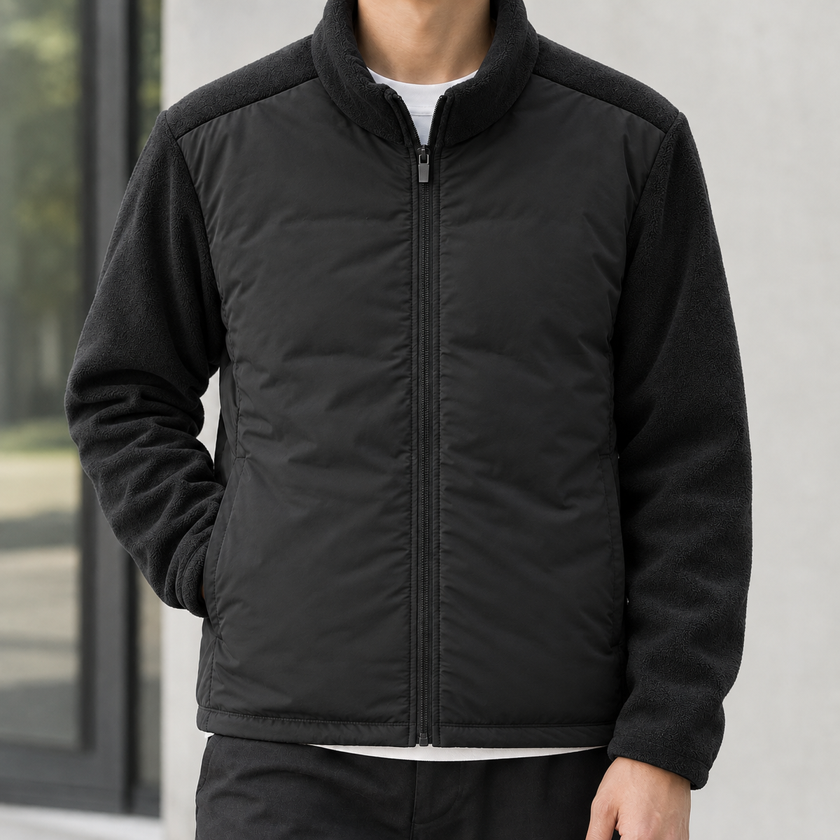 Hermann Padded Zip Jacket - Black