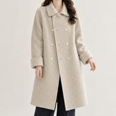 Lys Double Breasted Coat - Oatmeal