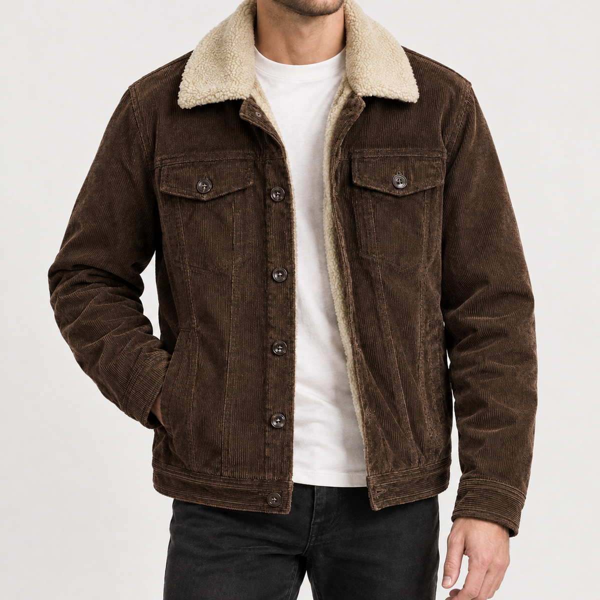 Iban Corduroy Jacket - Coffee