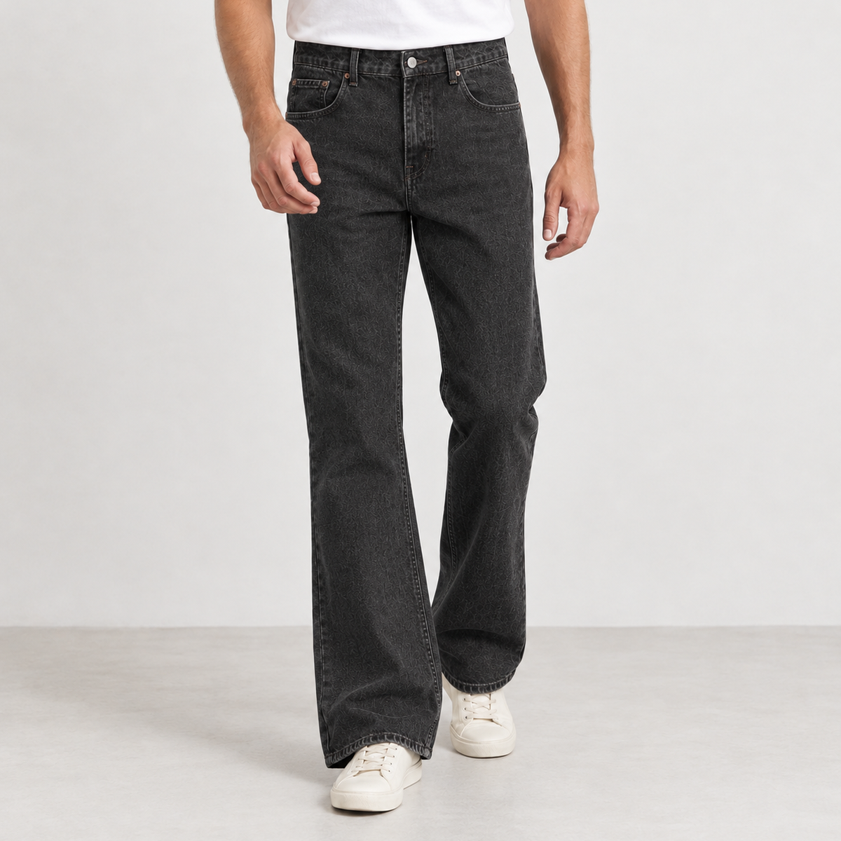 Romano Flared Jeans - Black Gray
