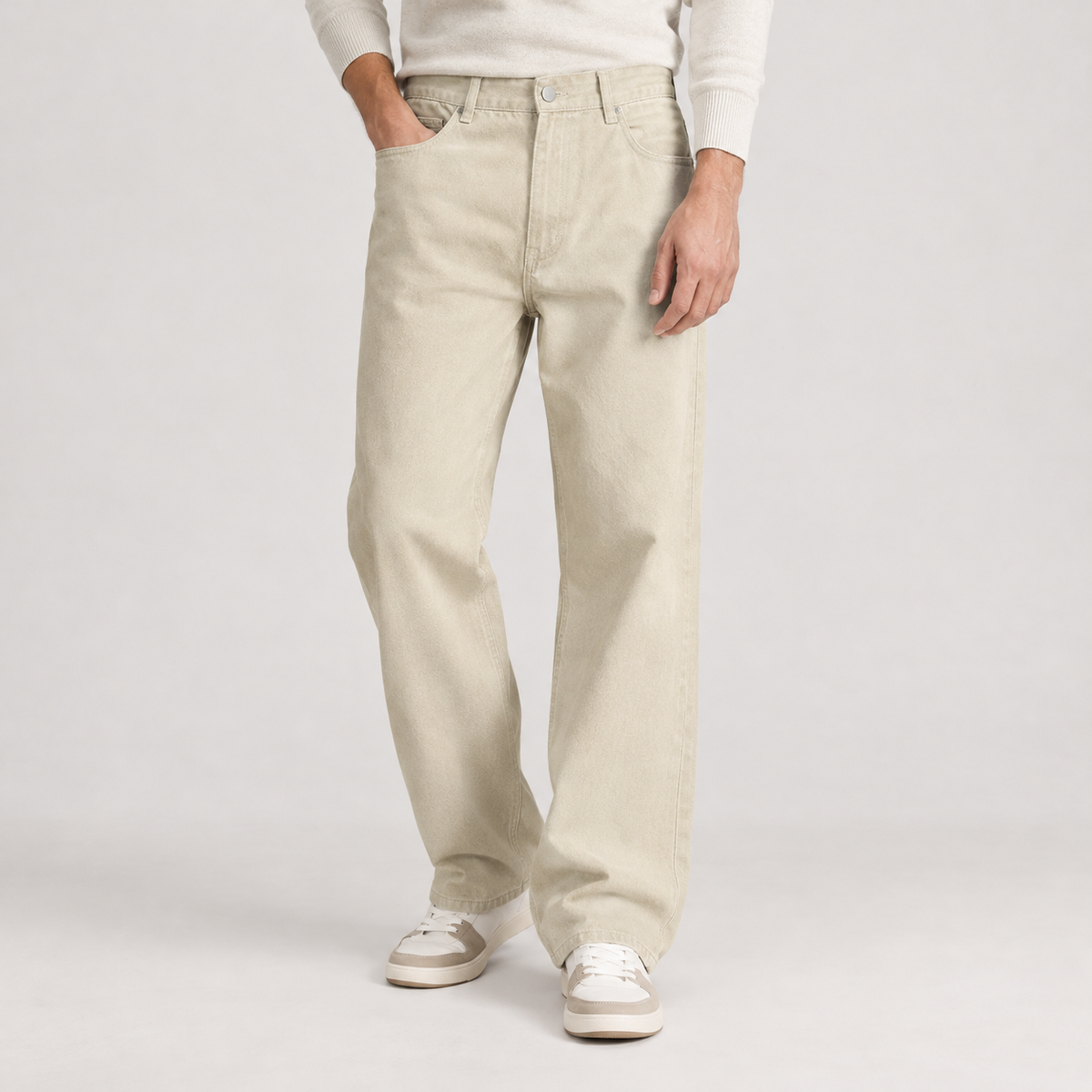 Roger Wide Leg Pants - Apricot
