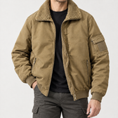 Jerome Plush Lined Jacket - Camel