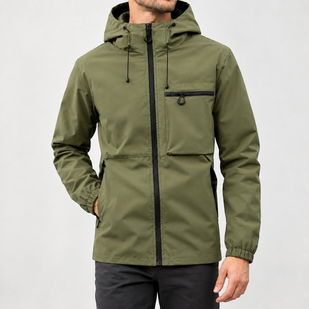 Conrad Hooded Jacket - Army Green