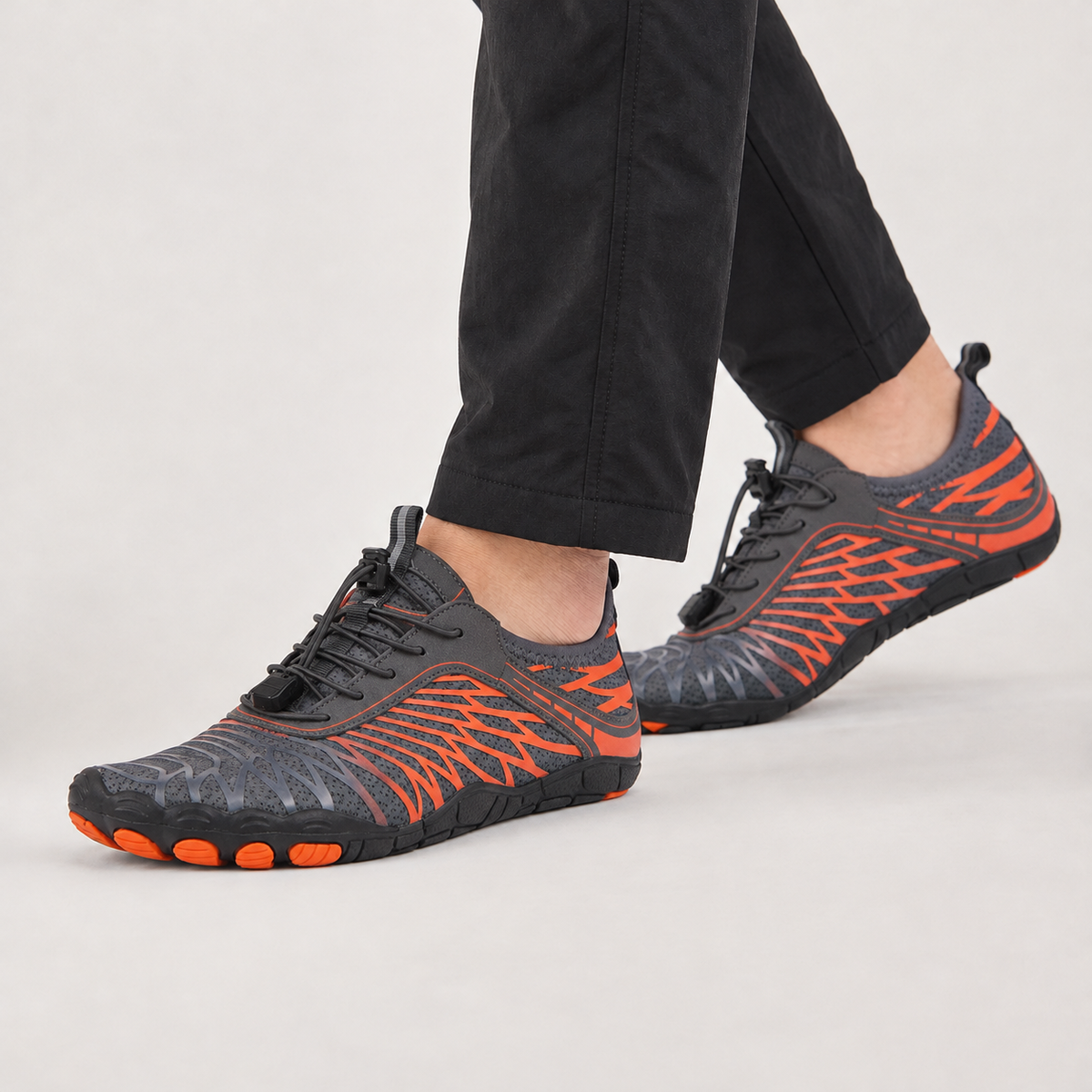 Einar Toggle Water Shoes - Gray Orange