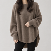 Erminia Oversized Knit Sweater - Brown