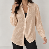 Cesaltina Sequin Shirt - Champagne