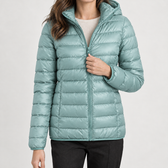 Louisa Hooded Puffer Jacket - Mint Green
