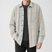 Gianfranco Plaid Overshirt - Light Blue
