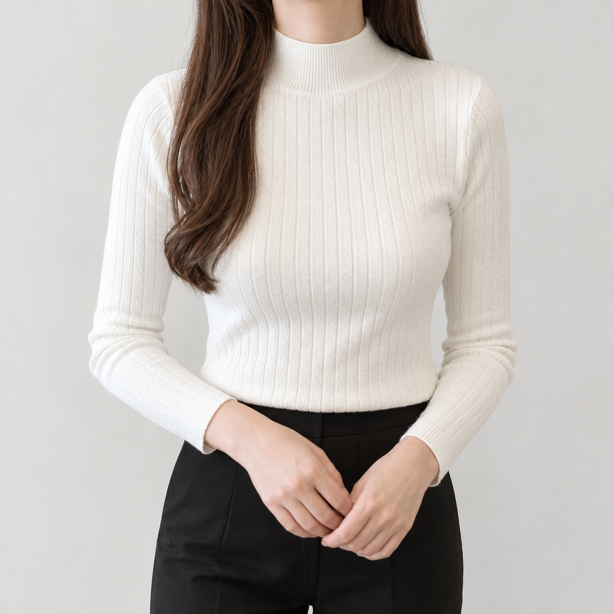 Marielle Ribbed Top - White