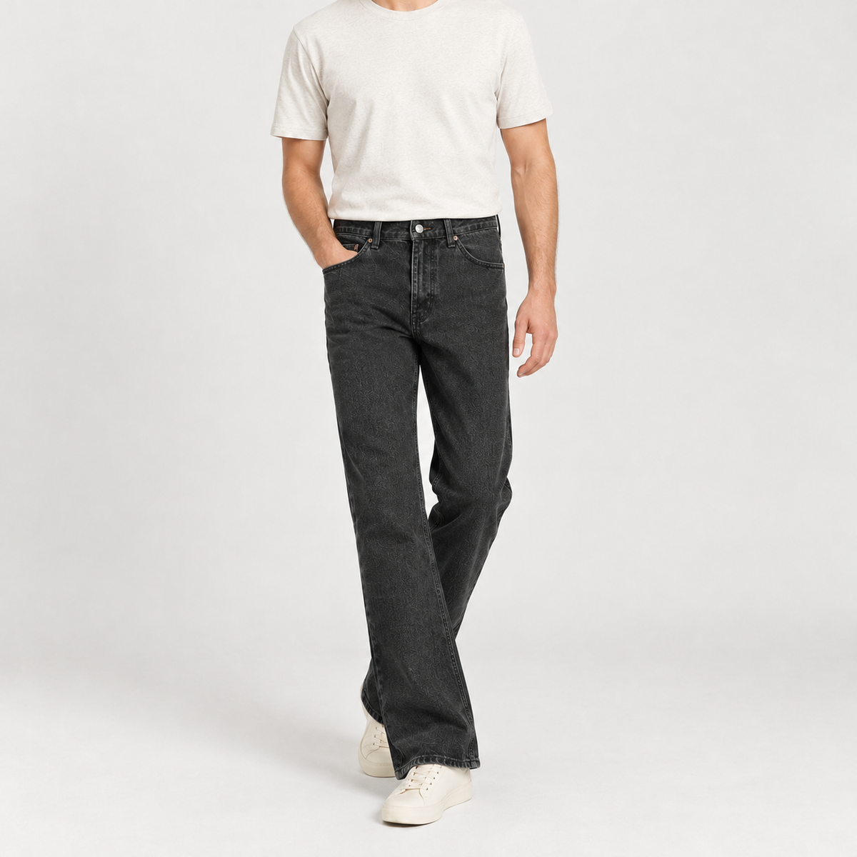 Vito Flared Jeans - Black Gray