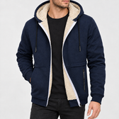 Anker Pile Lined Jacket - Navy Blue