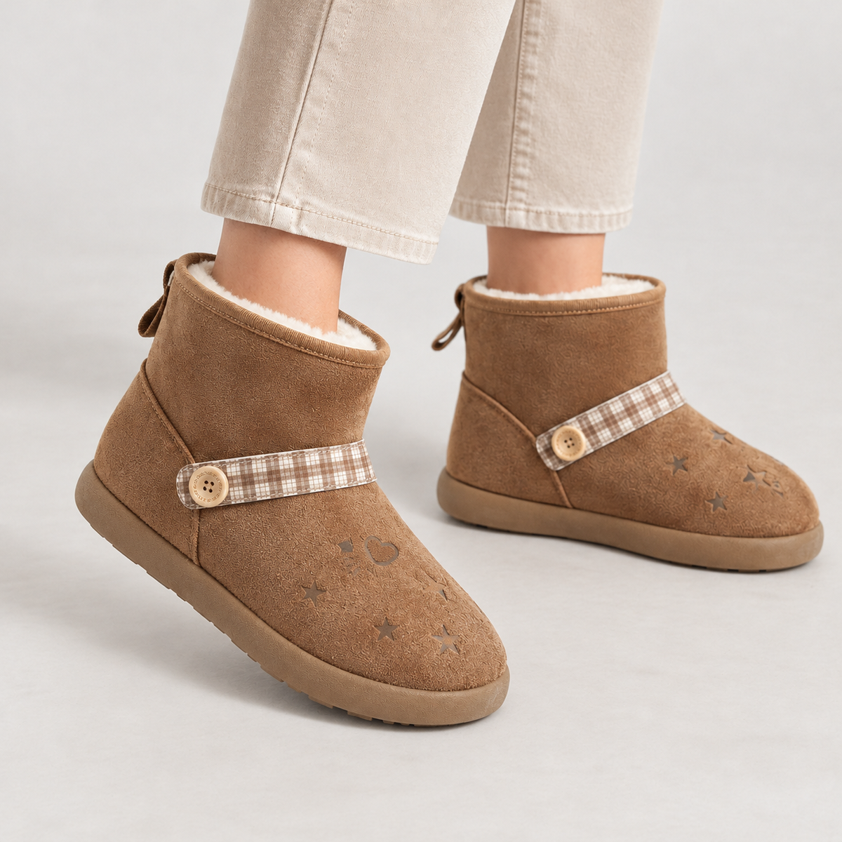 Gherardi Fleece Lined Boots - Tan