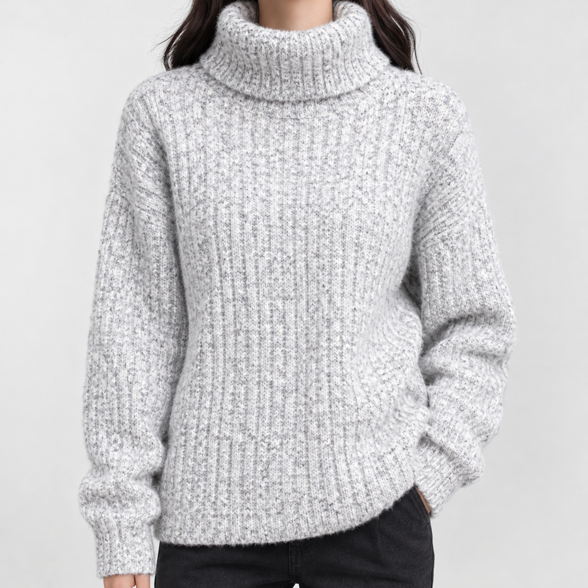 Aurel Roll Neck Sweater - Gray