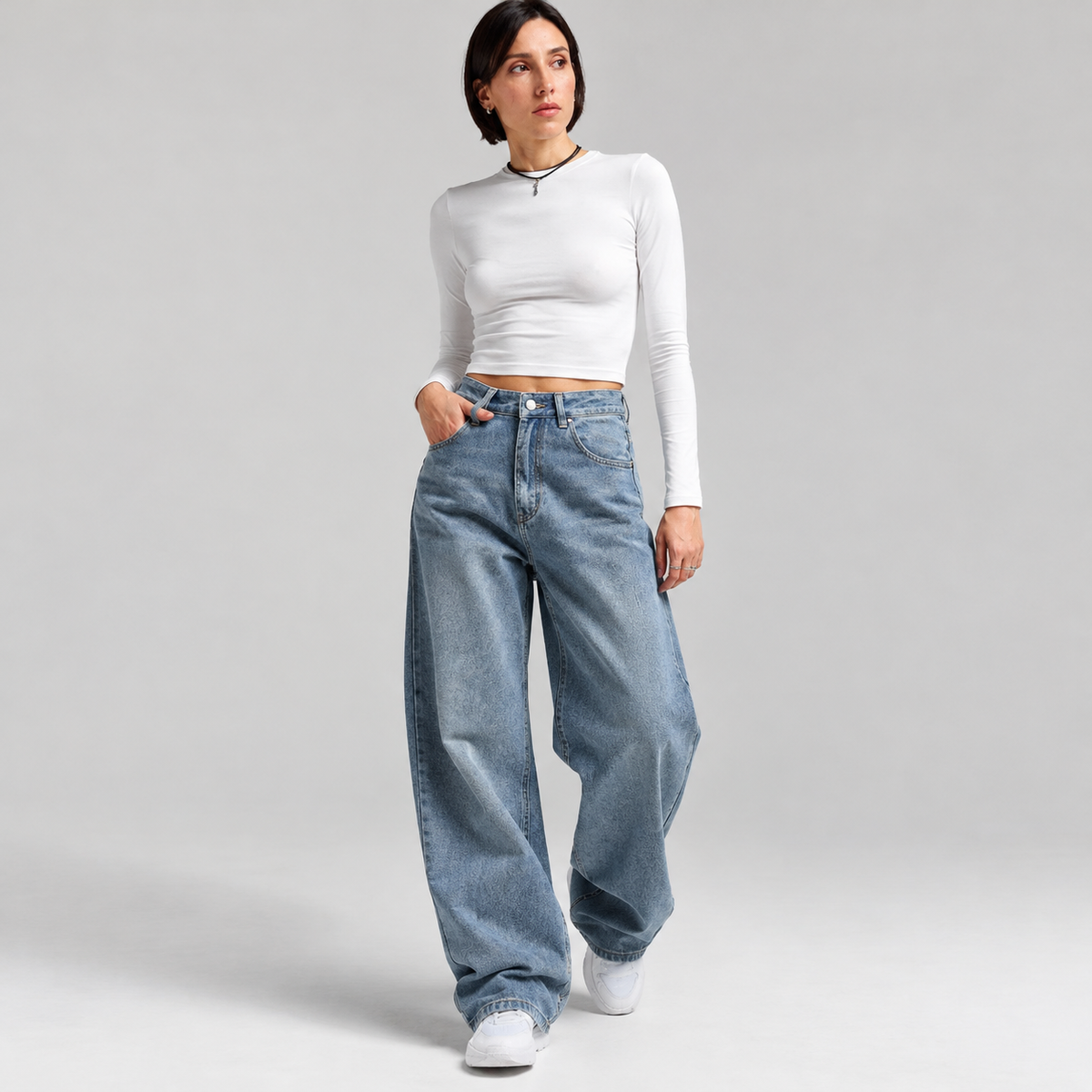 Bianka Wide Leg Jeans - Nostalgic Blue