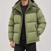 Aasmund Corduroy Puffer Jacket - Avocado Green
